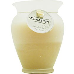 Sandalwood and Patchouli 4x3-inch Frosted Glass Vase Candle
