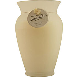 Magnolia and Cassis Candle in Frosted Glass Vase