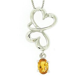 Sterling Silver Genuine Citrine Necklace