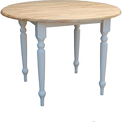 Rubberwood 40-inch Diameter Round Drop-leaf Table
