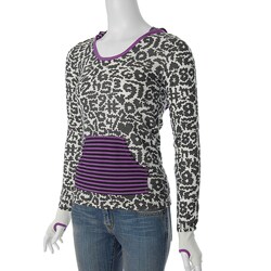 Crafty Couture Hooded Long-sleeve Waffle-knit Top