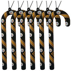 Pittsburgh Steelers Candy Cane Ornament Set