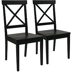 Nirvana X-back Black Side Chairs (Set of 2)