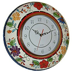 Fiesta Collection Hand Painted Decorative Clock