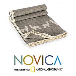 Alpaca Wool 'Alpaca Shadows' Throw (Peru)