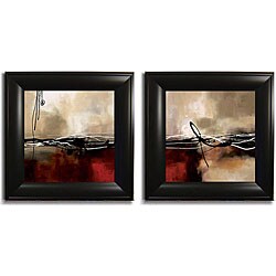 Maitland 'Symphony in Red I and II' Framed Set