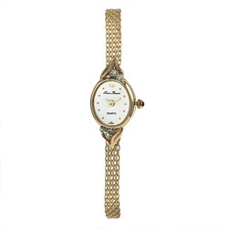 Lucien Piccard Women's 14k Gold Diamond Watch