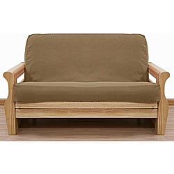Beige Micro-suede Full Size Futon Cover