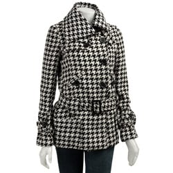 Coffee Shop Products on Coffee Shop Womens Sb Belted Houndstooth Wool Coat