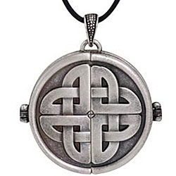 Pewter Large Celtic Locket Necklace