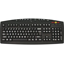 Keys U See Black Large Print USB Keyboard