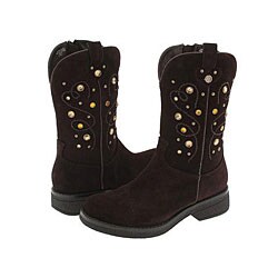 Nina Kids Two Step Cowgirl Boot (Toddler/Youth Fudge suede