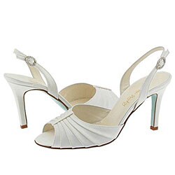 Cynthia Rowley Sorvino White Satin/Crystal Buckle