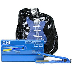 GF1001MB Farouk Systems CHI 1-inch Guitar Blue Ceramic Flat Iron with Bag