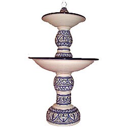 Handmade 'Mediterranean Blue' Ceramic Water Fountain 