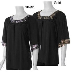 Adi Designs S Max Collection Metallic Accent Tunic