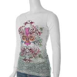 Everday Brand Junior's Graphic Print Long-sleeve Top