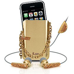 iLuv Crystal In-ear Earphones/ Holster Case for iPhone 3G