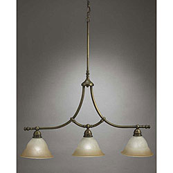 Antique Brass 3-light Island Fixture