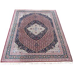 Sino Tabriz Navy/ Green Rug (9' x 12')