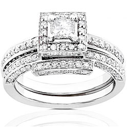 14k Gold 1 1/4ct TDW Diamond Bridal Ring Set (H-I, I1-I2)