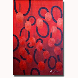 'Black Itsy Red' Hand-painted Canvas