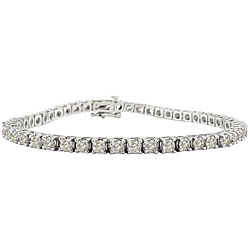 14k White Gold 1 3/4ct TDW 6-inch Diamond Bracelet (I-J, I2)