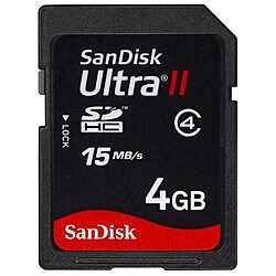 SanDisk SDSDRH-004G-A11 4GB Ultra II SDHC SD Memory Card