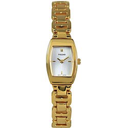 Pulsar Women's Dress White Dial Gold Tone Steel Bracelet Watch