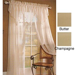 Croscill Rice Paper Tailored Window Curtains (84 in. x 43 in.)