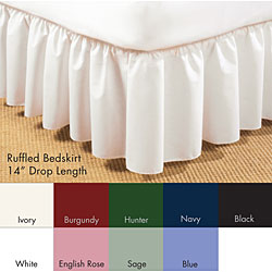 Poplin Ruffled 14-inch Bed Skirt