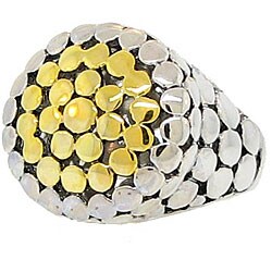 Two-tone Beaded Ring