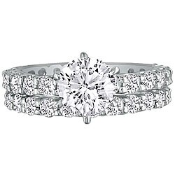 14k Gold 4ct TDW Diamond Eternity Bridal Ring Set (G-H, SI2)