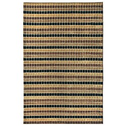 Tufted Brown Wool Rug (5' x 8')