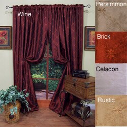 Ramone Embroidered Floral 63-inch Window Curtains