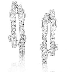14k White Gold 7/8ct TDW Diamond Earrings (H-I/SI)
