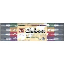 Emboss Twin Tip Pens (Set of 4)