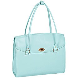 McKlein Blue Geneva Italian Leather Laptop Case