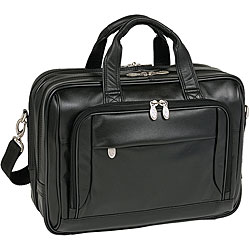 McKleinUSA WEST LOOP (Black) Expandable Double Compartment Briefcase