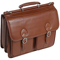 McKleinUSA HAZEL CREST (Brown) Leather Double Compartment Laptop Case
