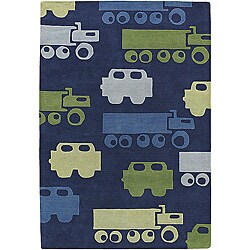 Hand-tufted Contemporary Toddler Rug (2'6 x 7'6)
