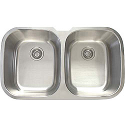 Ticor Undermount Stainless Steel 16 Gauge Double Bowl Kitchen Sink
