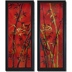 Lun Tse 'Bamboo' Framed Canvas Art Set