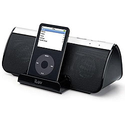 Black iLuv 3D Sound Stereo Speaker wth iPod Dock 