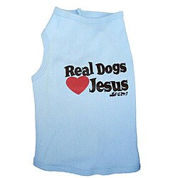 Ruff Ruff and Meow 'Real Dogs Love Jesus' Dog Tee