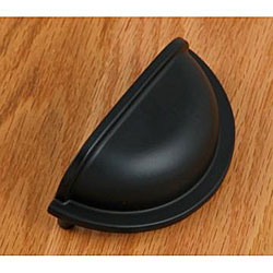Matte Black Cabinet Hardware Cup Pull Handle