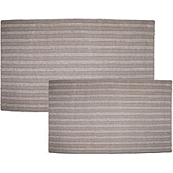 Magic Makeover Ridge Solid 2-piece Rug Set