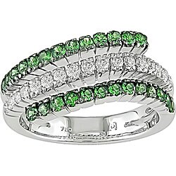 14k Gold 1/3ct TDW Diamond and Tsavorite Ring (Size 7)