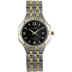 Peugeot Men's Two-tone Black Dial Watch