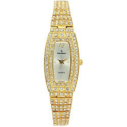Peugeot Women's Goldtone Crystal Encrusted Watch